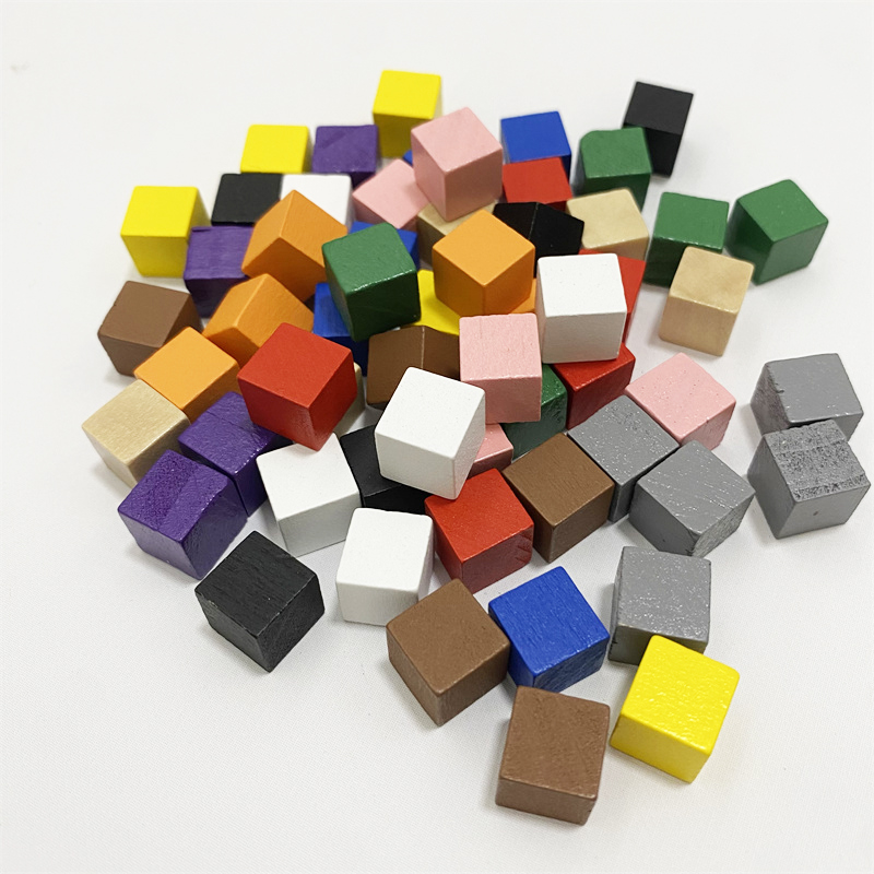 Chess Set Wooden - 50 adet/grup 10mm Renkli Ahşap Zar