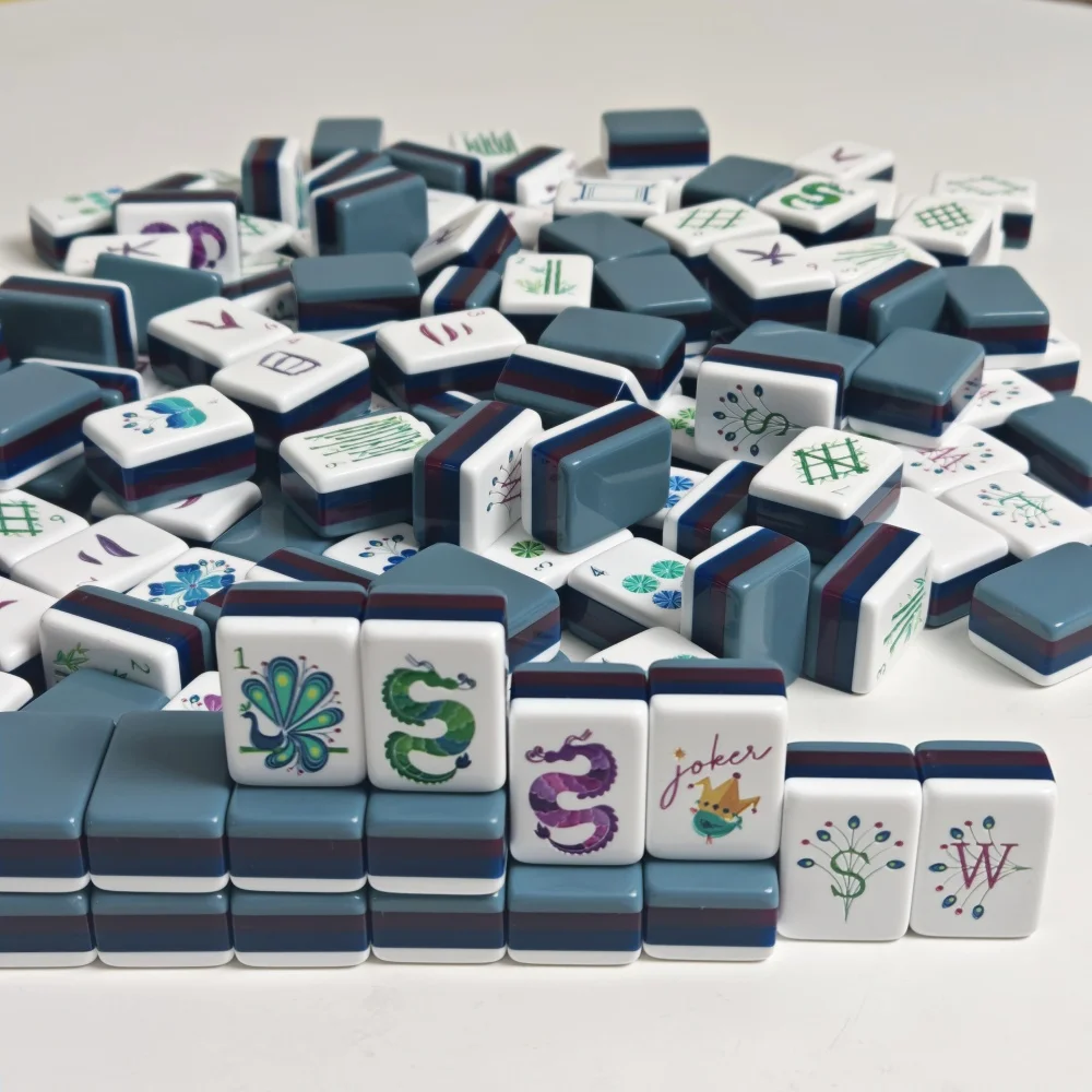 Board Game Mahjong - Dört Katmanlı Akrilik Seyahat Mah Jong