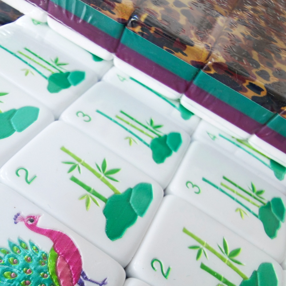 Leopar Desenli Akrilik Lüks Ma - Board Game Mahjong incelemesi ve fiyatı